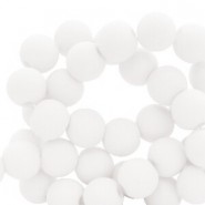 Acrylic beads 6mm Matt White